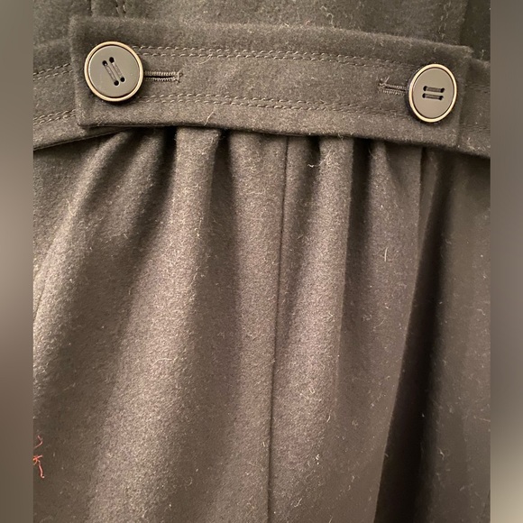 Kenneth Cole New York Women’s Size 8 Black Military Style Pea Coat Wool Blend - Picture 9 of 16